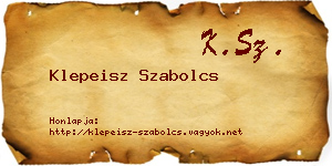 Klepeisz Szabolcs névjegykártya